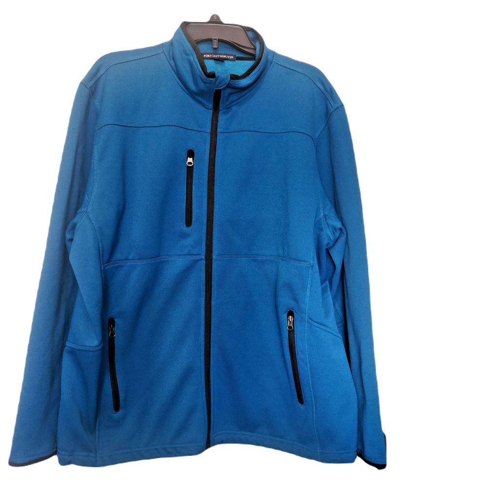 Port Authority Jacket Men XL  (Blue Glacier) PIQUE Long‎ Sleeve Fleece F222
